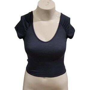 [Arizona Jean] Short Sleeve Scoop Crop Top - Size M